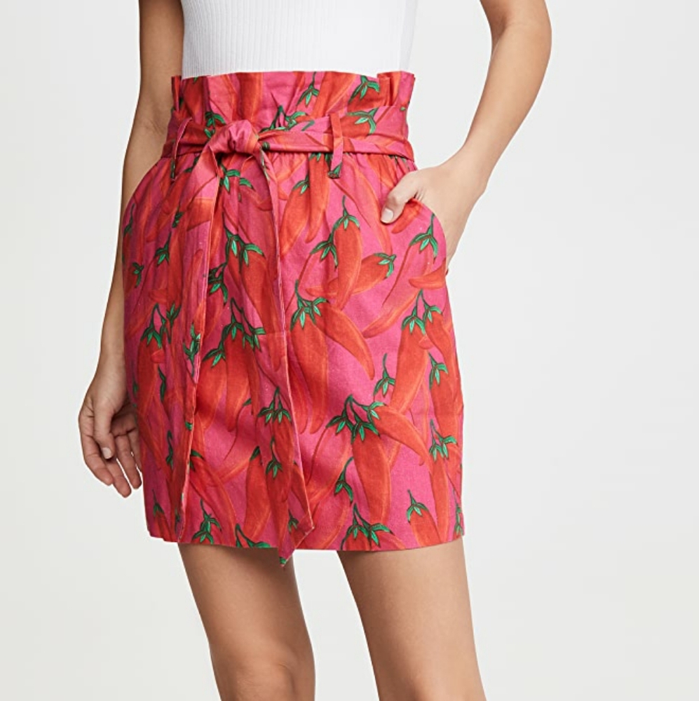 NWT Anthropologie Farm Rio Red Chili Pepper Skirt